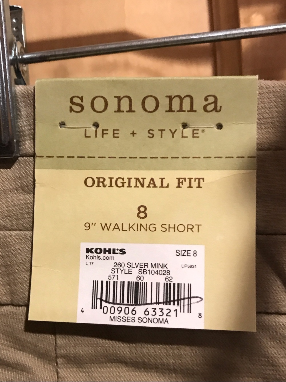 New Sonoma Women's Tan High-Rise Bermuda Shorts - Picture 7 of 7